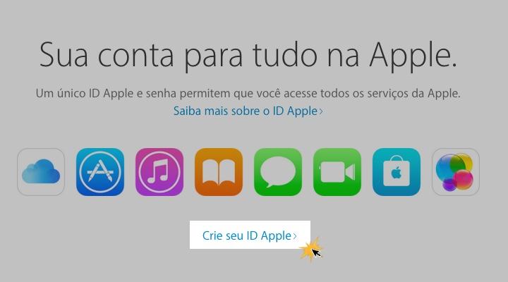 Passos para criar sei ID Apple