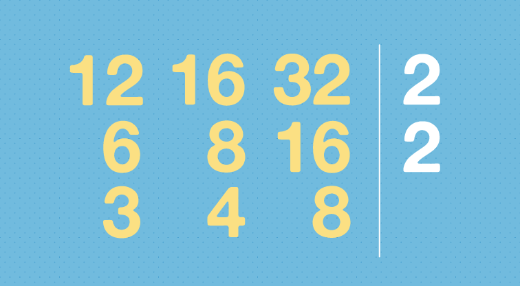 Divida cada número usando cada um dos números primos em ordem.