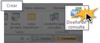 Comando diseño de consulta
