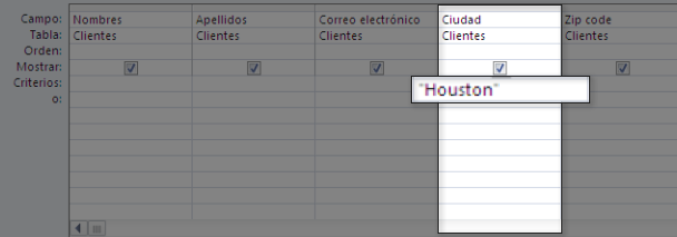 Criterios de búsqueda