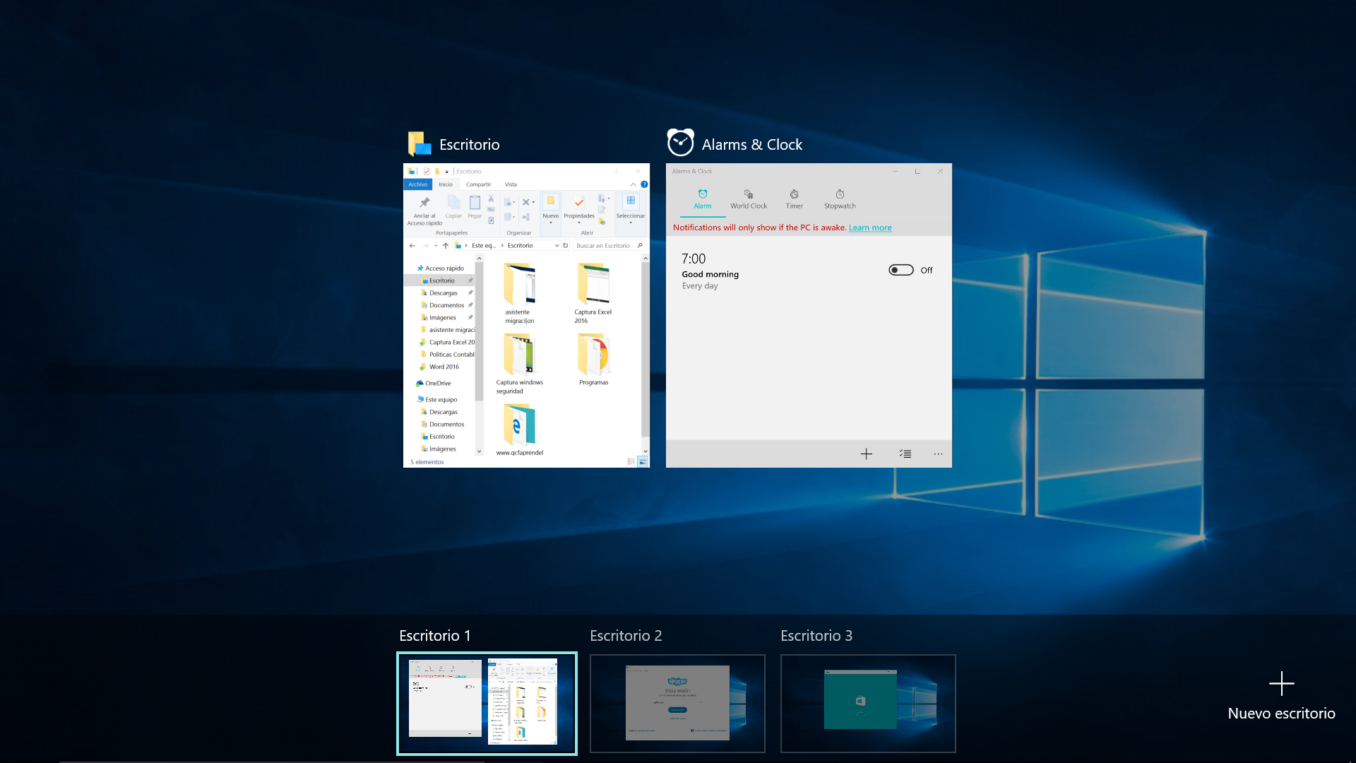 Con Windows 10 podrás crear varios escritorios virtuales.