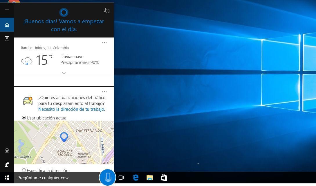 Cortana es el asistente virtual de Windows que te ayudará a acceder a tus intereses