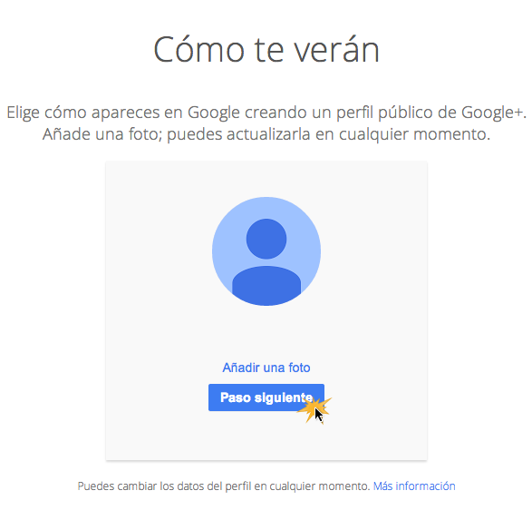 Agregar foto al perfil de Gmail