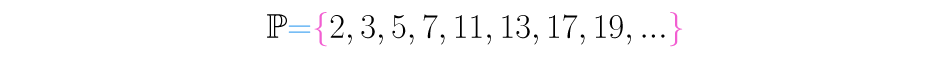 Conjunto de los números primos.