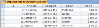 Base de Datos de un Inventario en Access