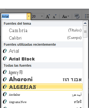 Microsoft Word 2010: Cambiar el tipo de fuente y su tamaño