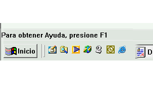 Barra de tareas de Windows 98.