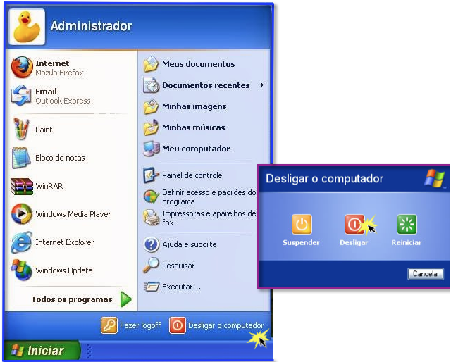 Desligar Windows XP
