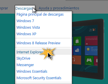 descargar IE para Windows 8