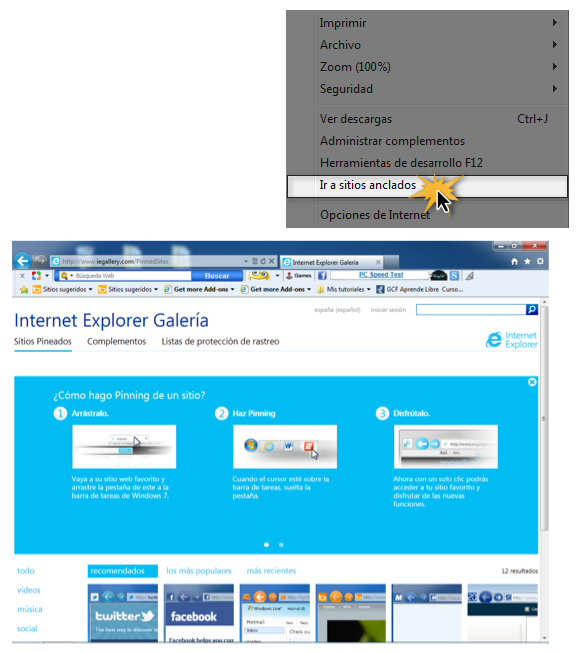 Internet Explorer 9 Herramientas De Internet Explorer