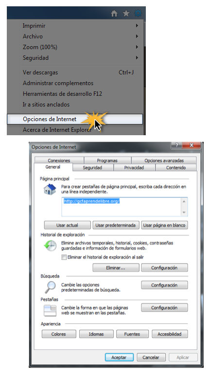 Internet Explorer 9 Herramientas De Internet Explorer