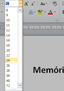 Formatação de Fonte no Word 