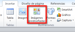 Microsoft Word 2010: Las imágenes prediseñadas