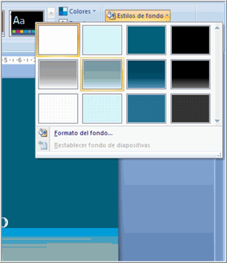 PowerPoint 2007: Estilos de fondo en PowerPoint