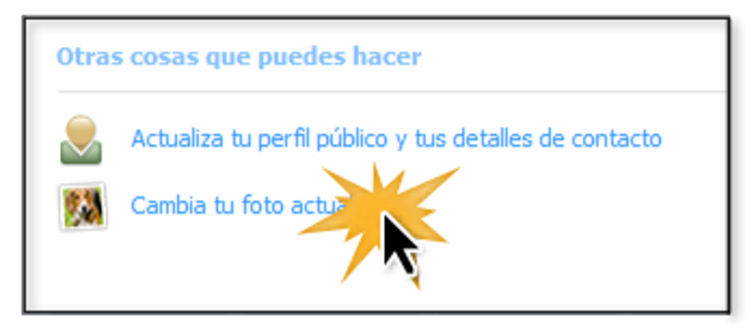 Opción Cambia tu foto de perfil.