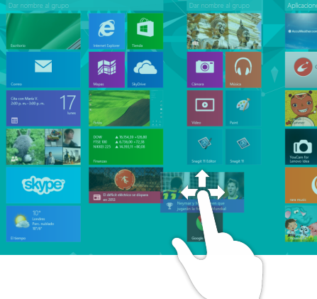 Imagen de cómo mover una aplicación en Windows 8.