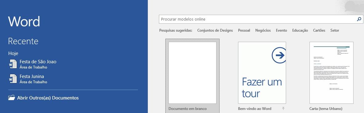 Como criar um documento do Word?